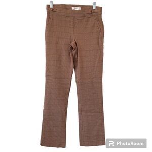 89TH + Madison Brown Plaid Slim Trouser Knit Pants - Women's Size S